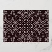 Carte de vœux de Noël avec cadre orné en feuille m (Verso)