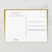 Carte de vœux de Noël avec calligraphie dorée pour (Dos)