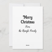 Carte de vœux de Noël avec chien et Père Noël (Dos)