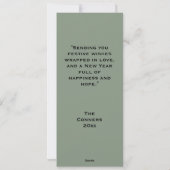 Carte de vœux de Noël avec collage photo simple (Dos)