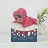 Carte de Vœux de Noël avec des Chaussettes (Debout devant)