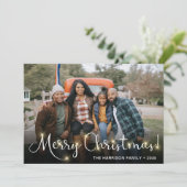 Carte de vœux de Noël avec étincelles de Noël (Debout devant)