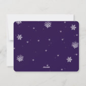 Carte de vœux de Noël avec étoiles violettes pour  (Dos)
