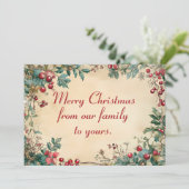 Carte de voeux de Noël avec Holly tree (Debout devant)