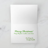 Carte de voeux de Noël avec la présentation (Intérieur)