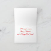 Carte de vœux de Noël avec le Père Noël et l'ours (Intérieur)