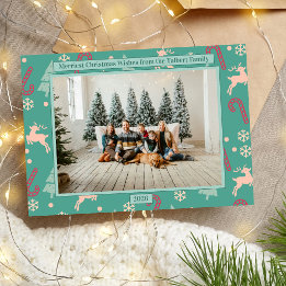 Carte de vœux de Noël avec motif de fête de famill