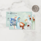 Carte de vœux de Noël avec Nativité (Devant/Arrière en situation)