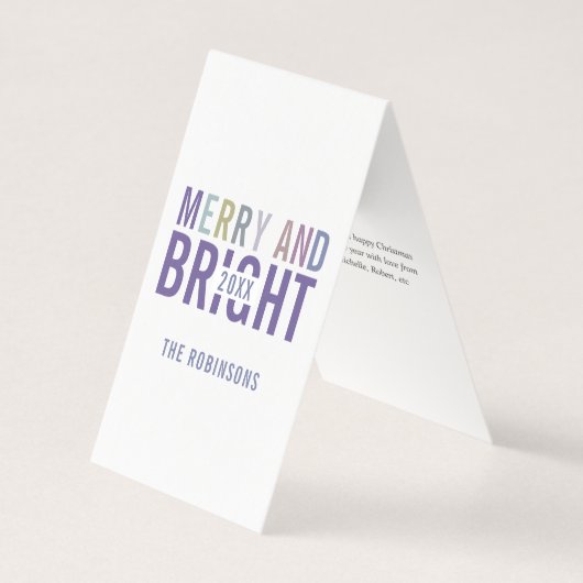 Carte de voeux de Noël avec palette violet ultra P (Front)