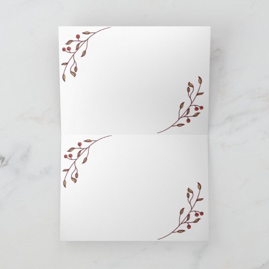 Carte de vœux de Noël avec partition de Deck the H (Intérieur)