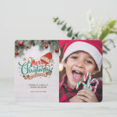 Carte de vœux de Noël avec photo (Debout devant)