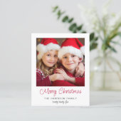 Carte de vœux de Noël avec photo (Debout devant)