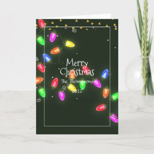 Carte de vœux de Noël avec photo de famille