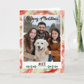 Carte de vœux de Noël avec photo de famille (Devant)