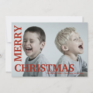 Carte de vœux de Noël avec photo de fêtes