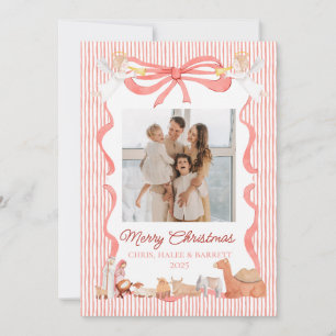 Carte de vœux de Noël avec photo de la Nativité ch