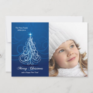 Carte de vœux de Noël avec photo de minuit