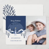 Carte de vœux de Noël avec photo de village de Noë (Devant / Derrière)