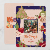 Carte de vœux de Noël avec photo d'invitation (Devant / Derrière)