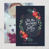 Carte de vœux de Noël avec photo | Joyeux Noël (Devant / Derrière)