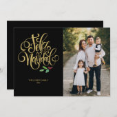 Carte de vœux de Noël avec photo Joyeux Noël (Devant / Derrière)