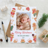 Carte de vœux de Noël avec photo Joyeux Noël Bébé