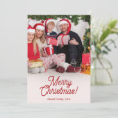 Carte de voeux de Noël avec photo personnalisable (Debout devant)