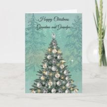 Carte de vœux de Noël avec photo pour grands-paren