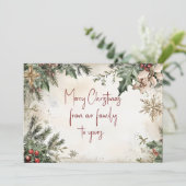 Carte de voeux de Noël avec Poinsettia (Debout devant)