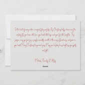 Carte de voeux de Noël avec Poinsettia (Dos)