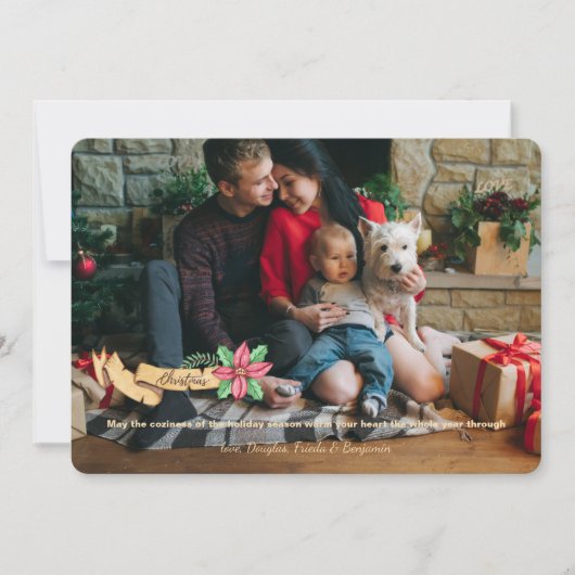 Carte de vœux de Noël avec ruban #2 (Devant)