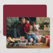 Carte de vœux de Noël avec ruban #2 (Devant / Derrière)