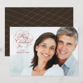 Carte de vœux de Noël avec sentiments de joyeux No (Devant / Derrière)