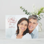 Carte de vœux de Noël avec sentiments de joyeux No (Debout devant)