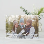 Carte de vœux de Noël avec superposition de neige  (Debout devant)