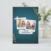 Carte de voeux de Noël avec textes verts (Debout devant)