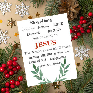 Carte de vœux de Noël avec typographie des noms de