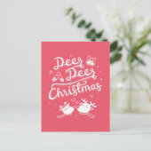 Carte de vœux de Noël avec typographie mignonne Ce (Debout devant)