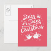 Carte de vœux de Noël avec typographie mignonne Ce (Devant / Derrière)