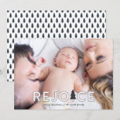 Carte de vœux de Noël avec un arbre de Noël modern (Devant / Derrière)