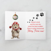 Carte de vœux de Noël avec un chat super mignon (Intérieur)