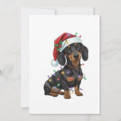 Carte de vœux de Noël avec un mignon chien teckel (Dos)