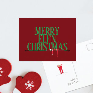 Carte de vœux de Noël avec un panneau de salut Far