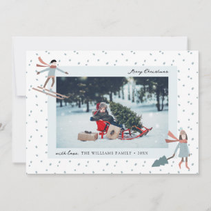 Carte de vœux de Noël avec une photo mignonne
