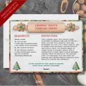 Carte de vœux de Noël avec une recette de biscuits