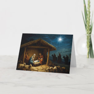 Carte de vœux de Noël bébé Jésus série #1