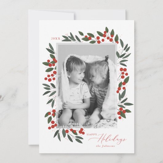 Carte de vœux de Noël Berries (Devant)