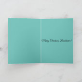 Carte de voeux de Noël bibliothèque avec saint (Intérieur)