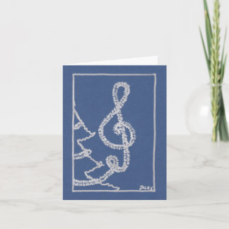 Carte de voeux de Noël bleu Tinsel