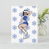 Carte de vœux de Noël Blue Snow Dancer (Debout devant)